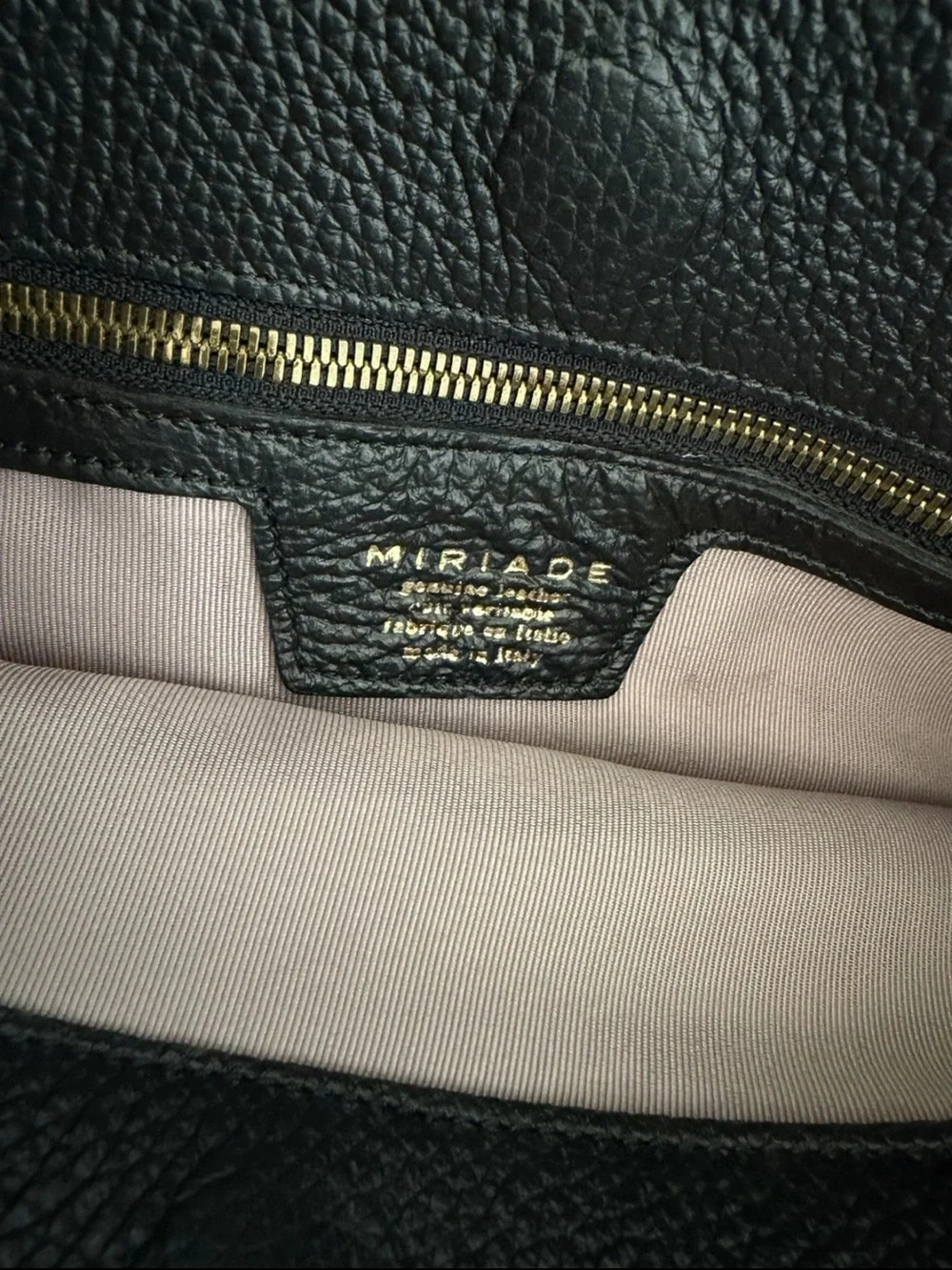 Miriade Black Leather Top-Handle Women's Satchel